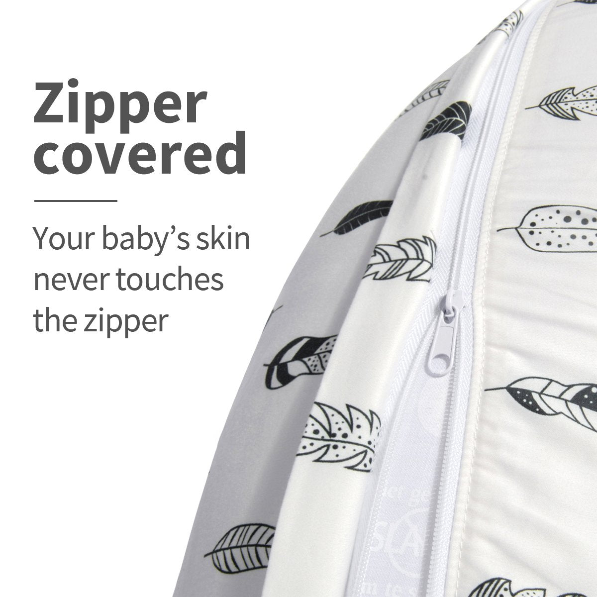BABY Nursing Pillow Cover Slipcover,Soft and Comfortable,Feathers Design,Maternity Breastfeeding Newborn Infant Feeding Cushion Cover ZT01