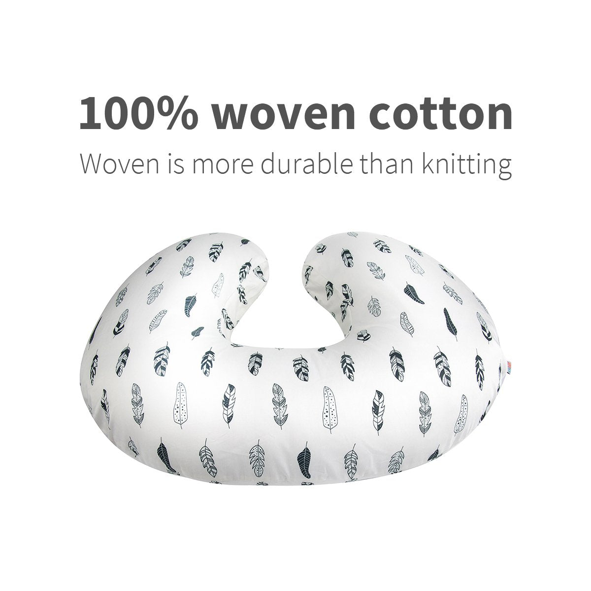 BABY Nursing Pillow Cover Slipcover,Soft and Comfortable,Feathers Design,Maternity Breastfeeding Newborn Infant Feeding Cushion Cover ZT01