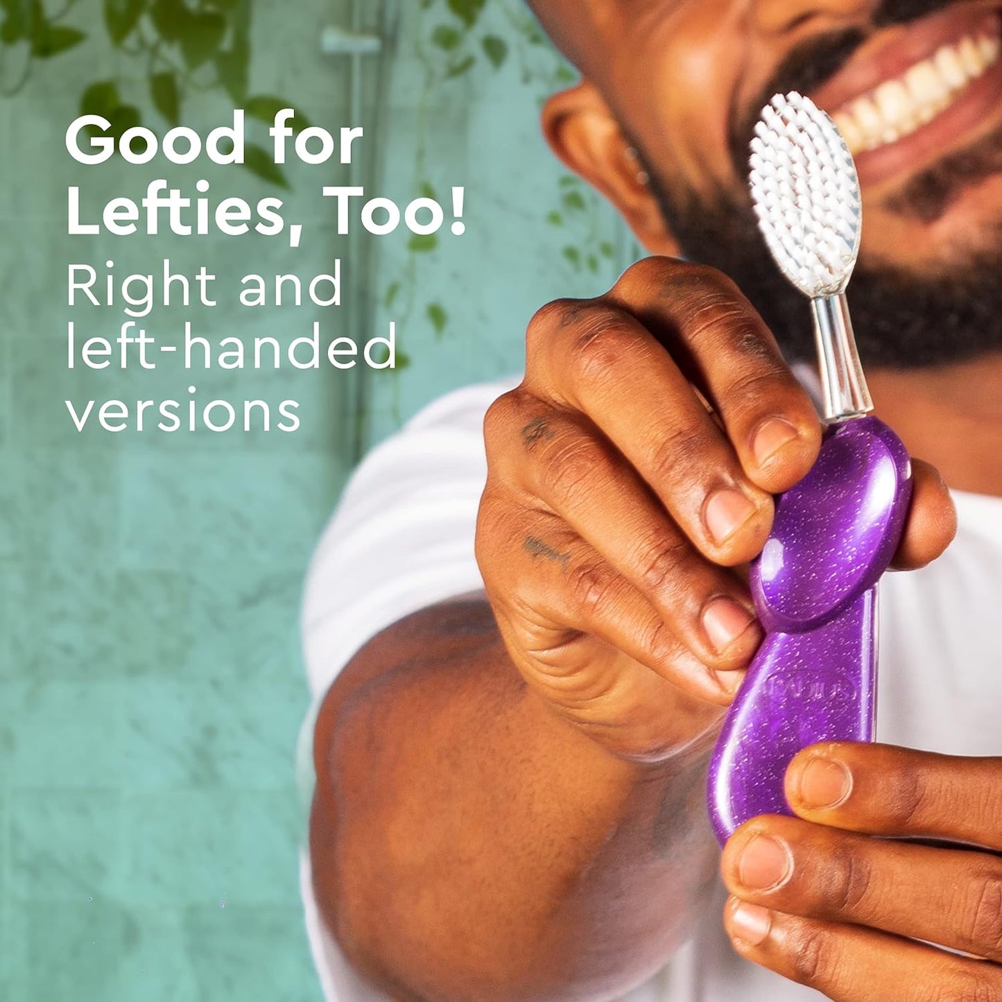 Big Brush BPA Free & ADA Accepted Toothbrush Designed to Improve Gum Health & Reduce Gum Issues - Right Hand - Midnight Sky/ Marble/ Soda Pop Eco Grind - 3 Count (Pack of 1)