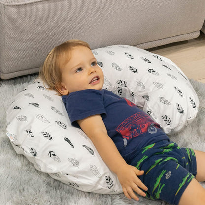 BABY Nursing Pillow Cover Slipcover,Soft and Comfortable,Feathers Design,Maternity Breastfeeding Newborn Infant Feeding Cushion Cover ZT01